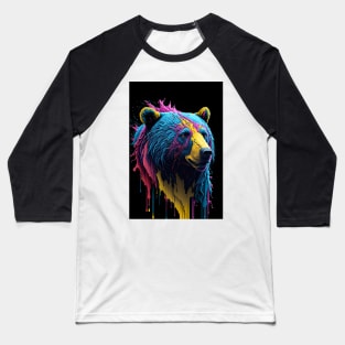 Splash Art of a Grizzly Bear Baseball T-Shirt